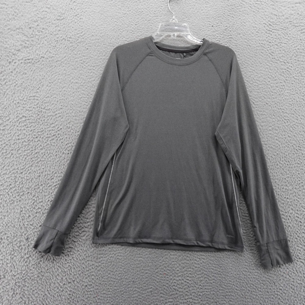 Motion Lights Out Crew Mens Small‎ Gray Long Sleeve Athletic Shirt NEW